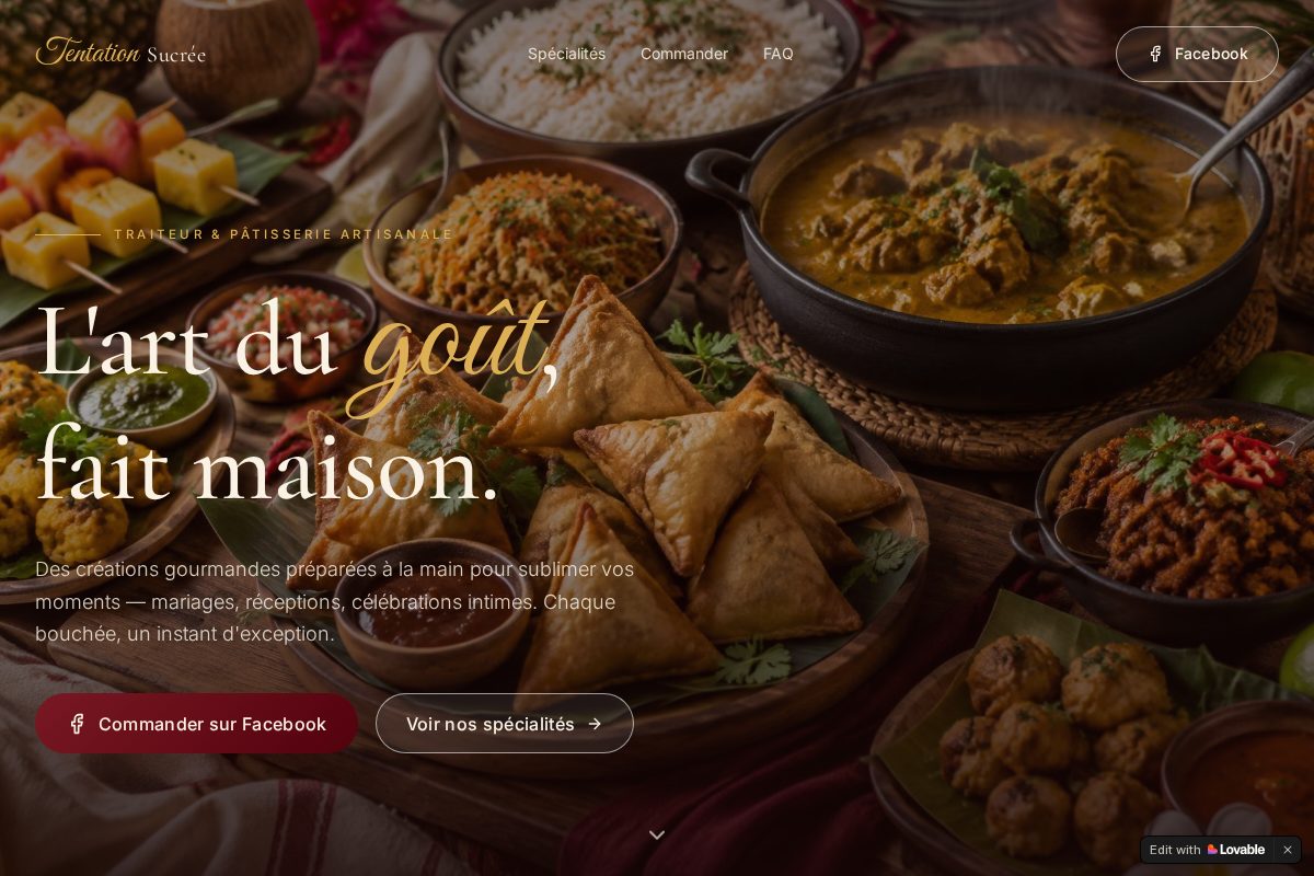 Aperçu du concept de démonstration e-commerce Elegant Edibles